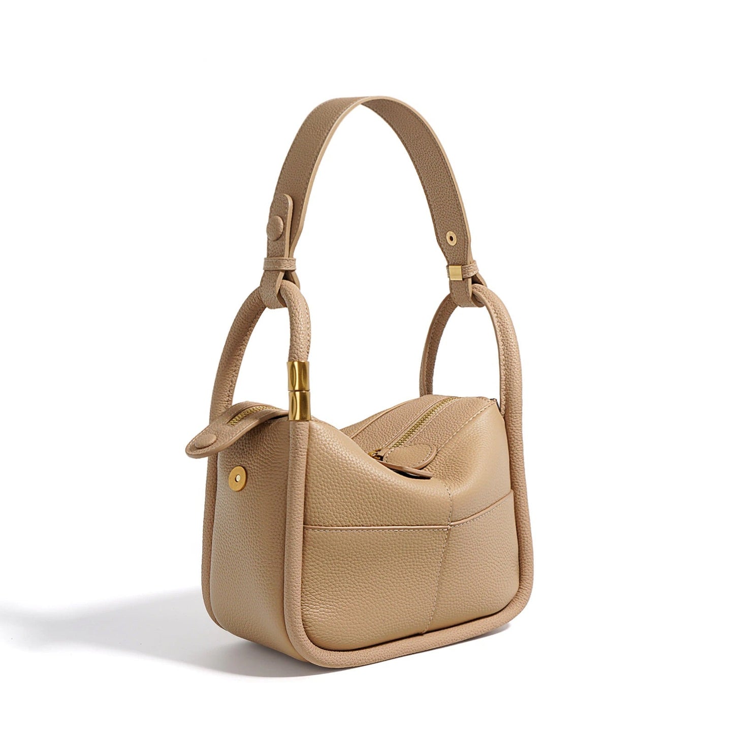 Panelled Leather Shoulder Bag – FIORENE