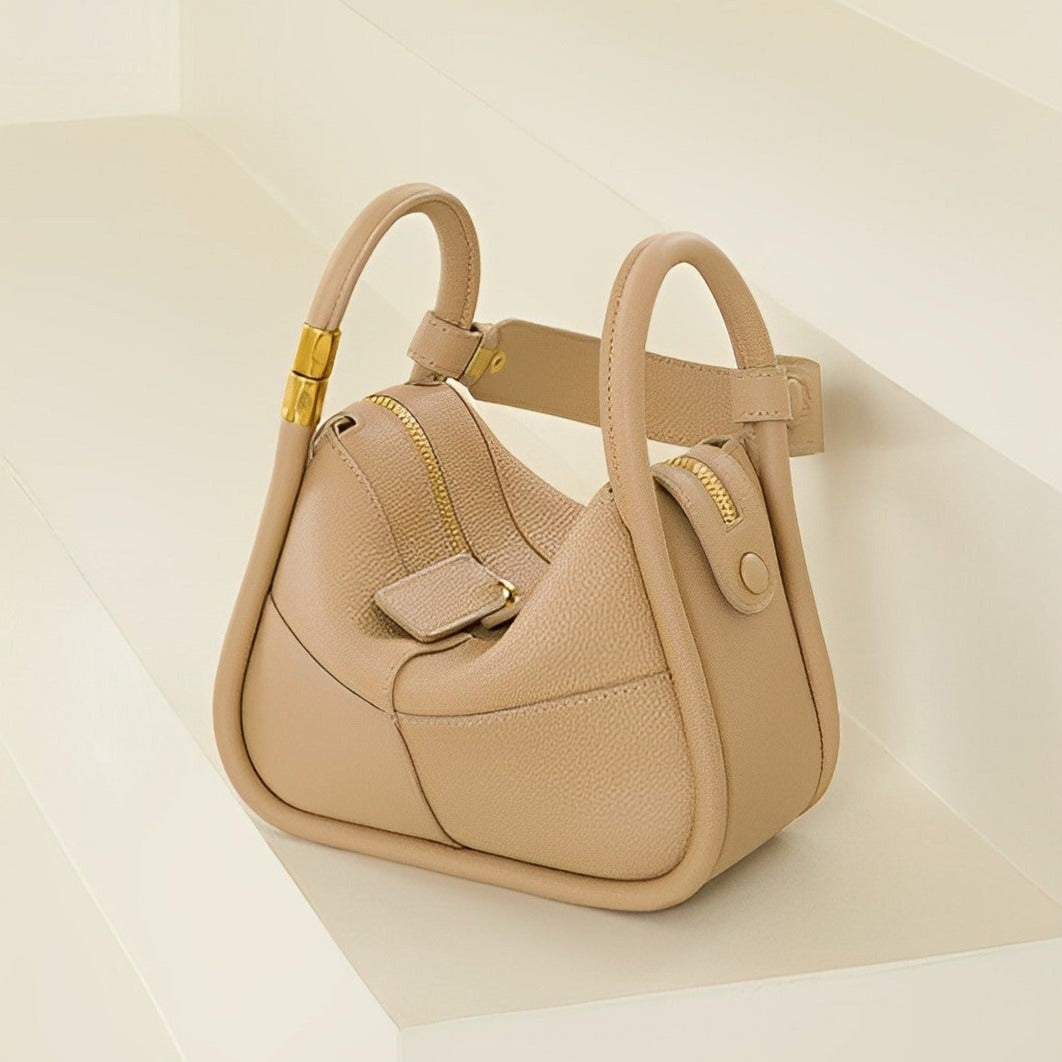 Panelled Leather Shoulder Bag – FIORENE