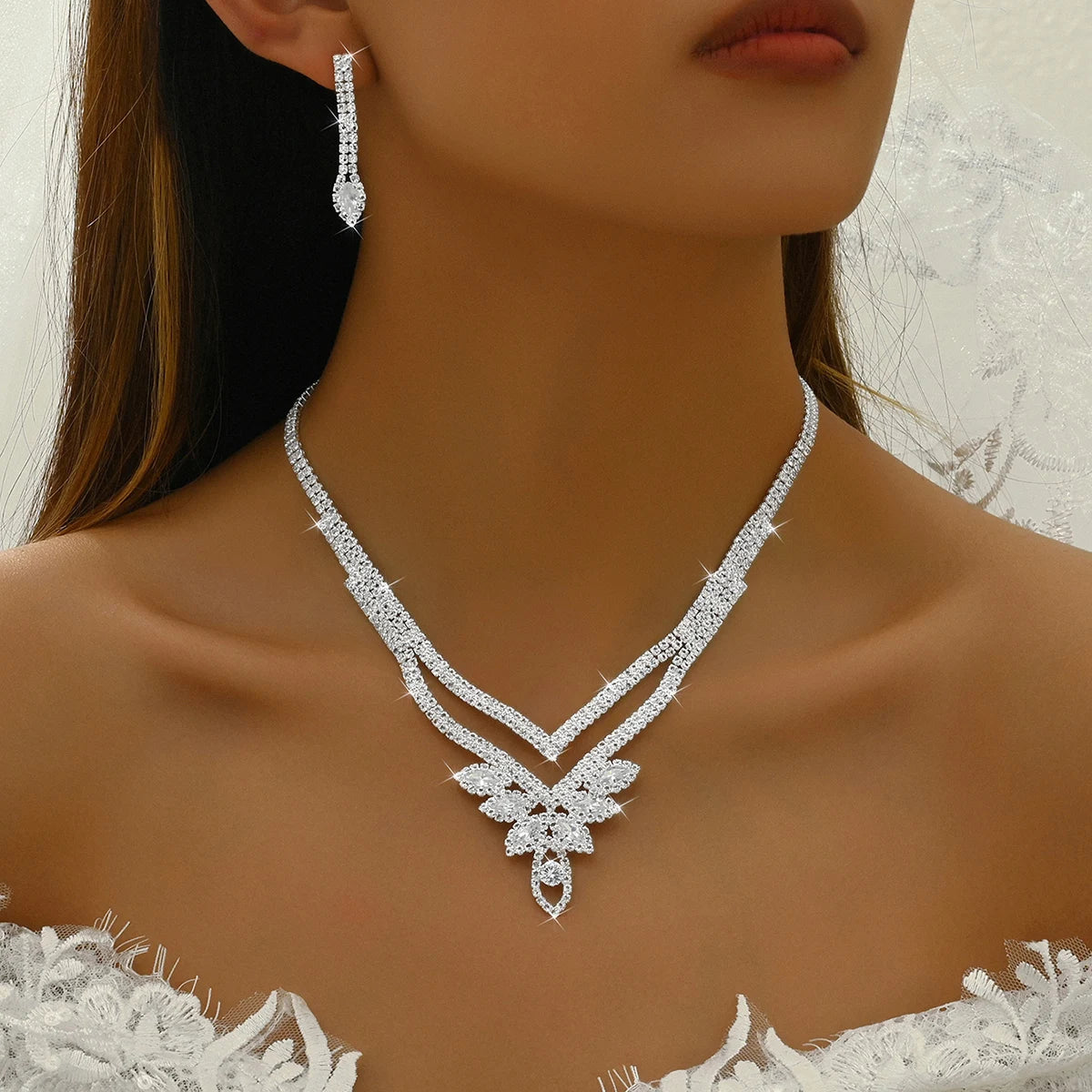Bridal Crystal Set – FIORENE