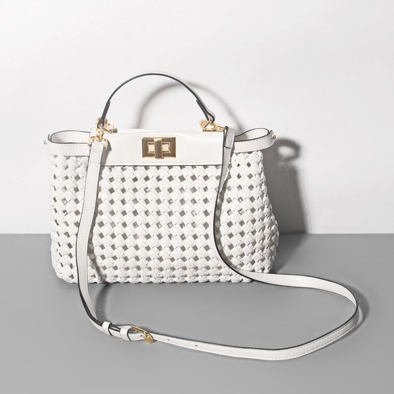 Verdant Muse Woven Handbag – FIORENE