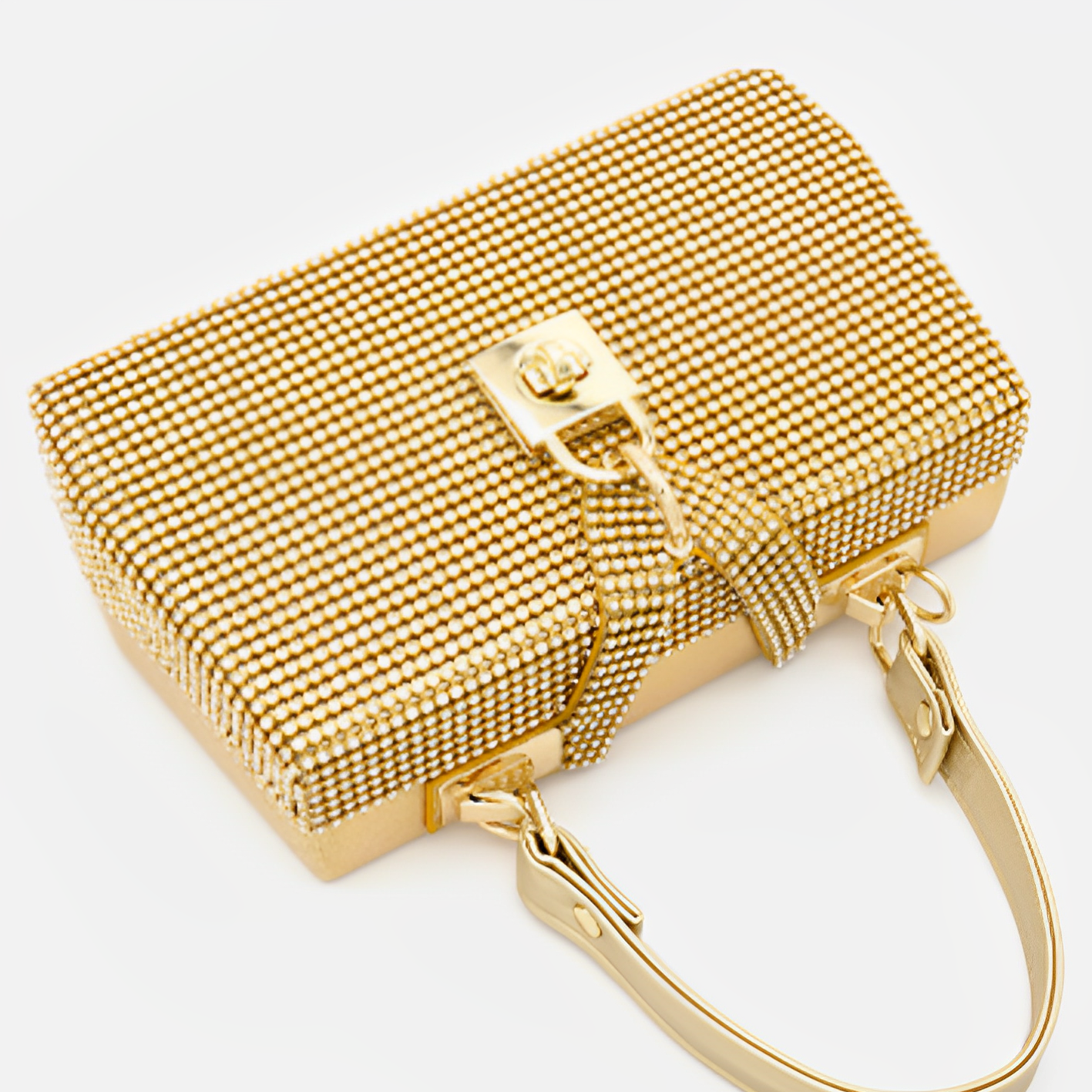 Golden Lock Radiance Clutch – FIORENE