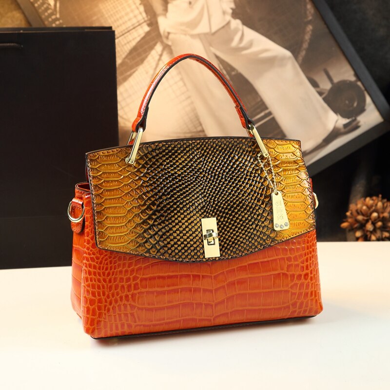 Amber Sunset Python Shoulder Bag – FIORENE