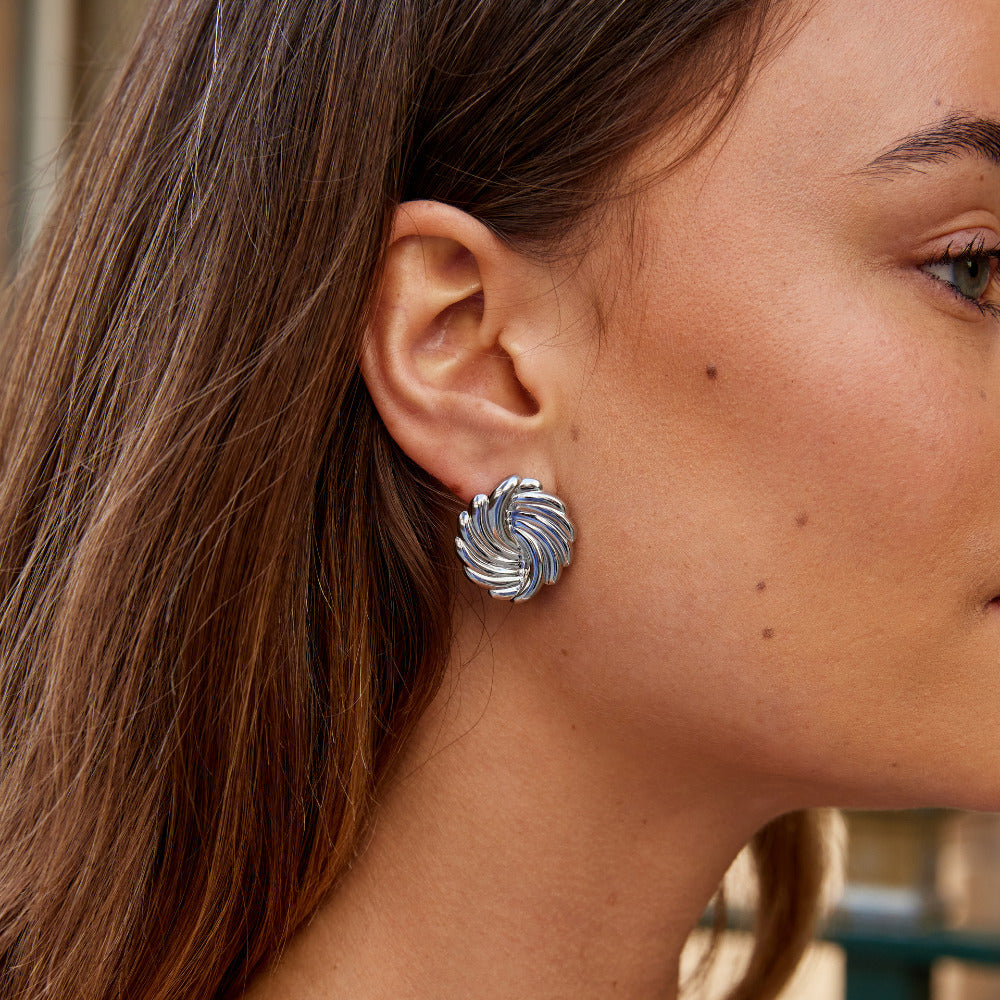 Arctic Swirl Stud Earring – FIORENE