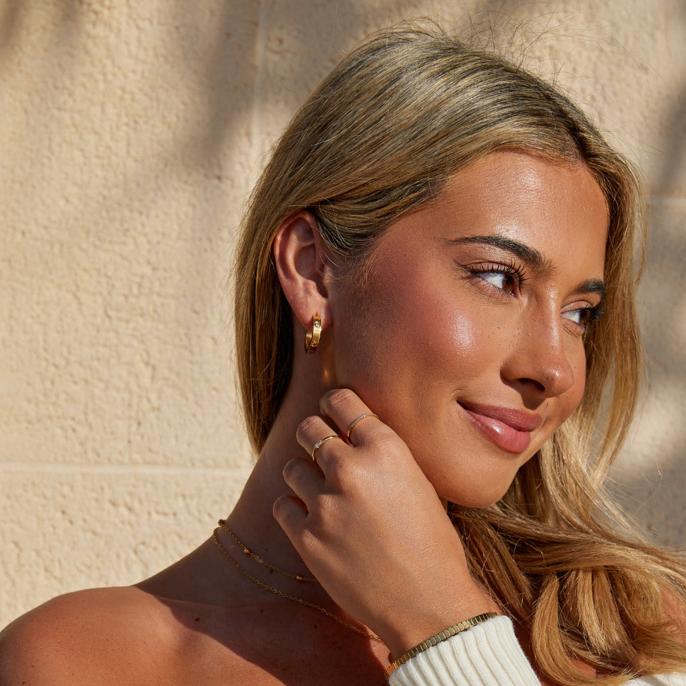 Modernist Crystal Band Earring – FIORENE