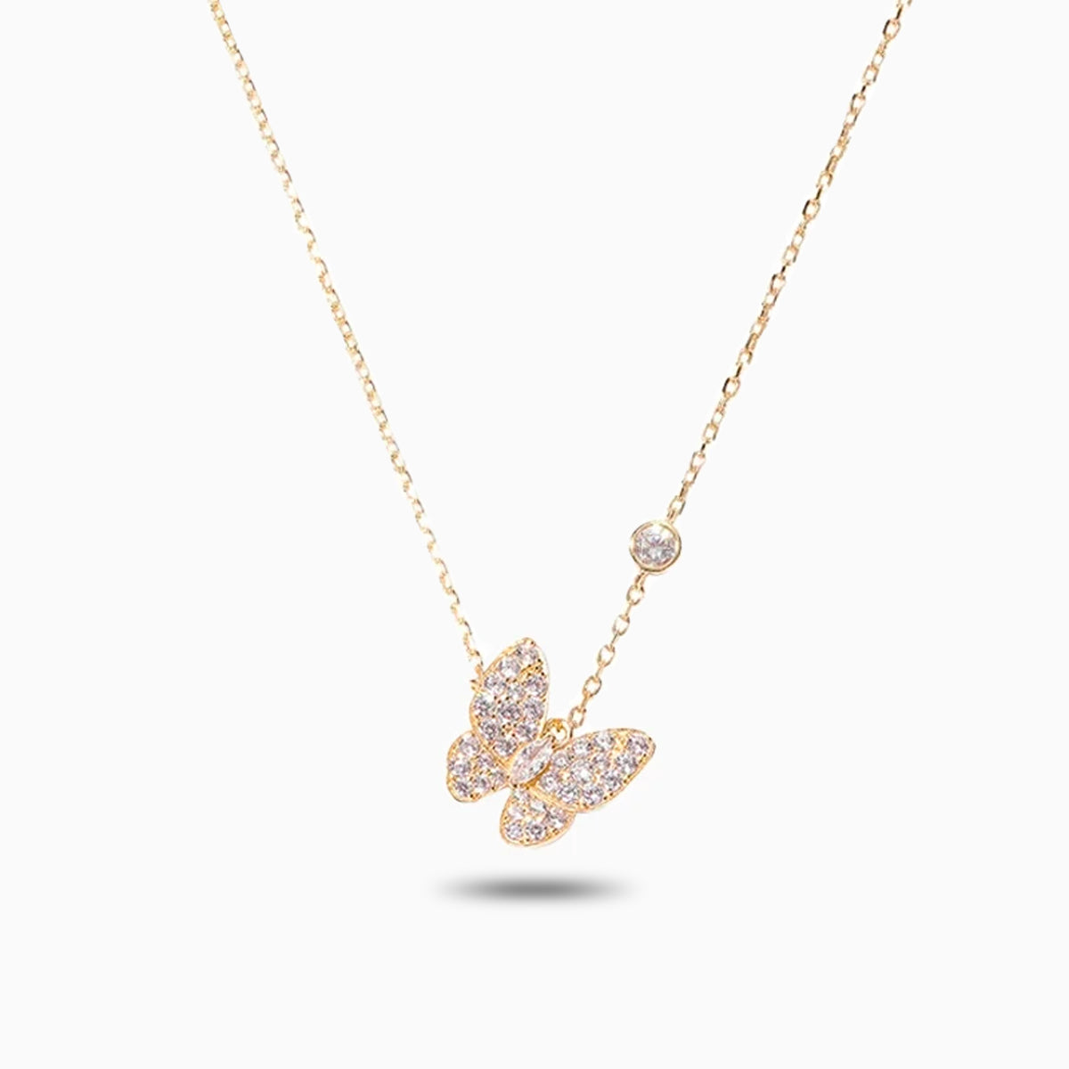 Aurielle Crystal Butterfly Necklace – FIORENE