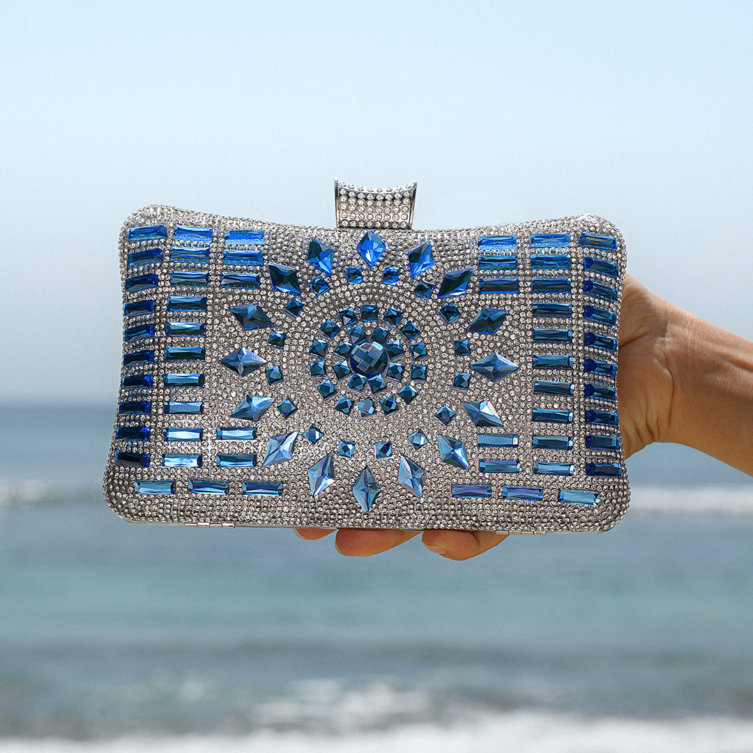 Sapphire Radiance Mosaic Clutch – FIORENE