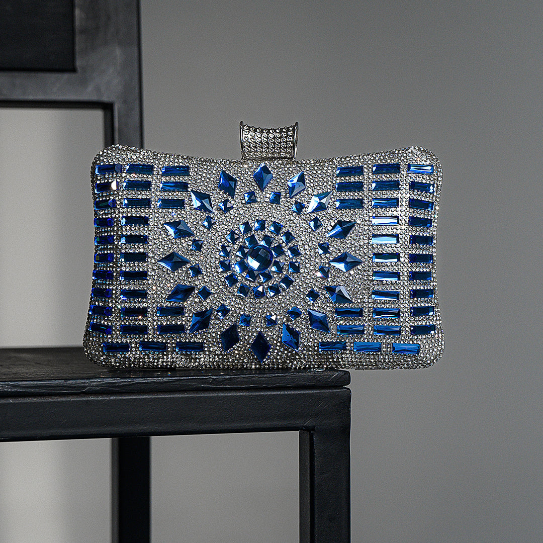 Sapphire Radiance Mosaic Clutch – FIORENE