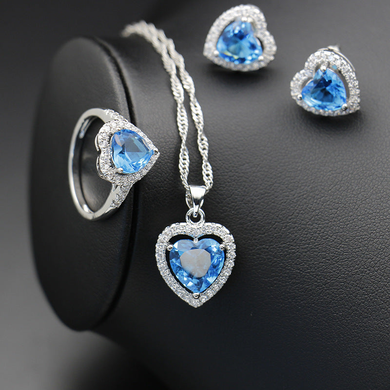 Ciel Bleu Heart Jewelry Set – FIORENE