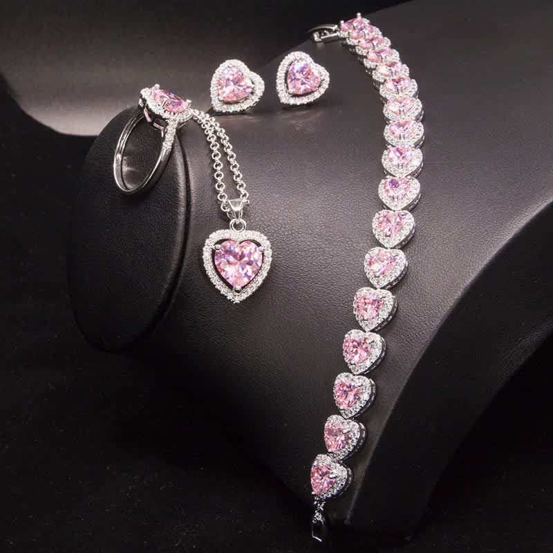 Ciel Bleu Heart Jewelry Set – FIORENE