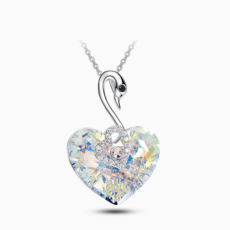 Swanlake Crystal Heart Pendant – FIORENE