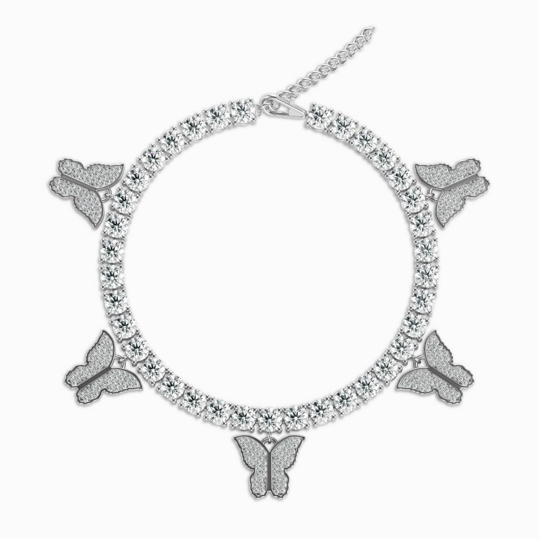Butterfly Gleam Charm Anklet – FIORENE