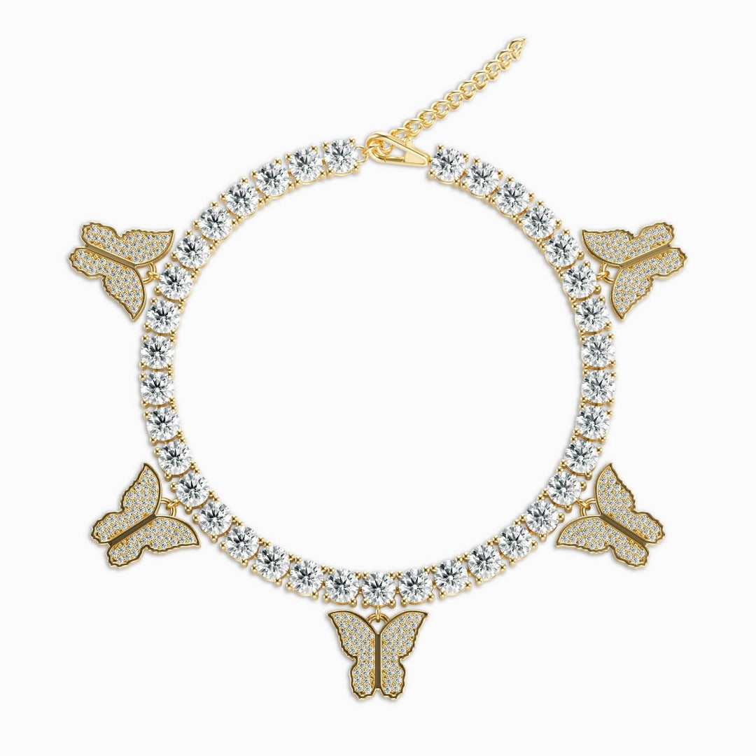 Butterfly Gleam Charm Anklet – FIORENE