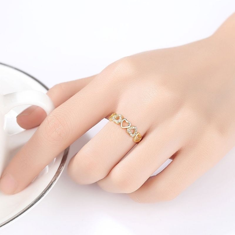 Golden Affetto Heart Band – FIORENE