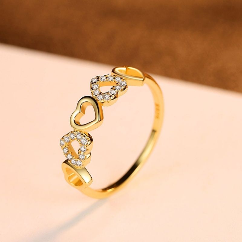 Golden Affetto Heart Band – FIORENE