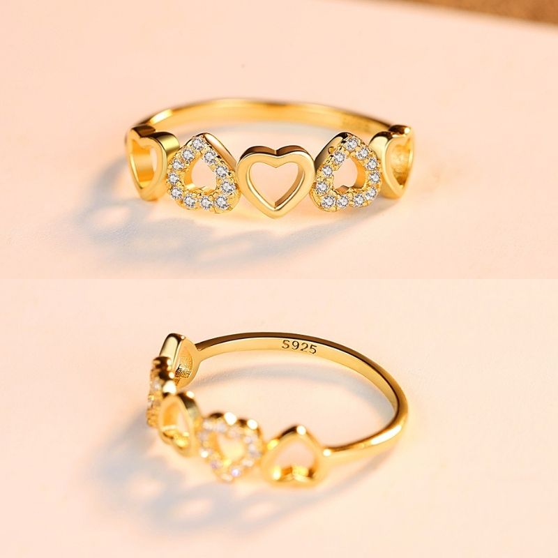 Golden Affetto Heart Band – FIORENE