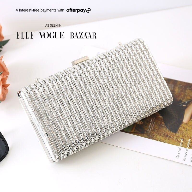 Elira Golden Stripes Clutch – FIORENE