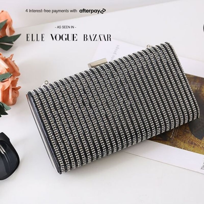 Elira Golden Stripes Clutch – FIORENE