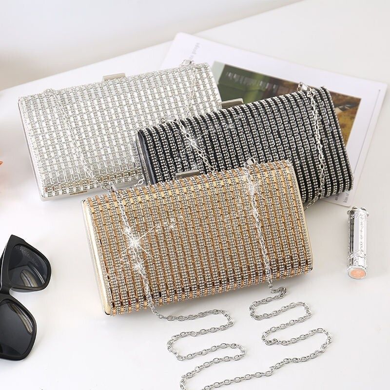 Elira Golden Stripes Clutch – FIORENE