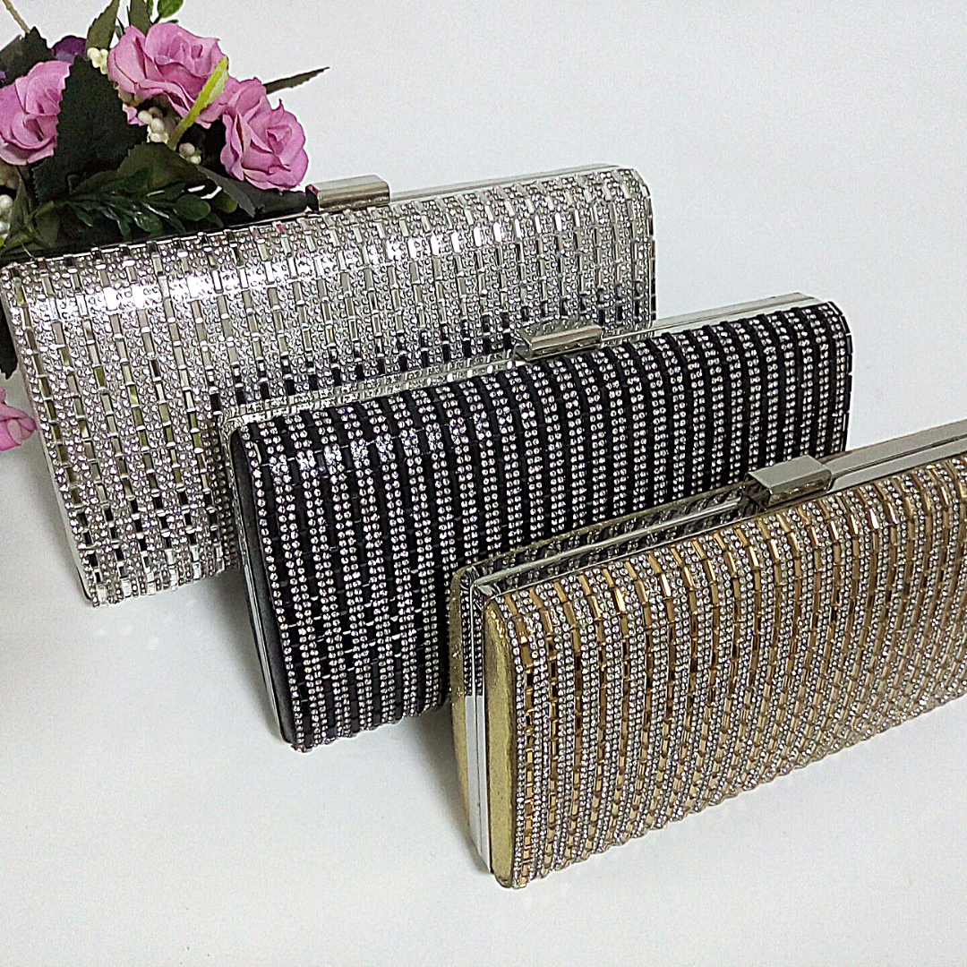 Elira Golden Stripes Clutch – FIORENE