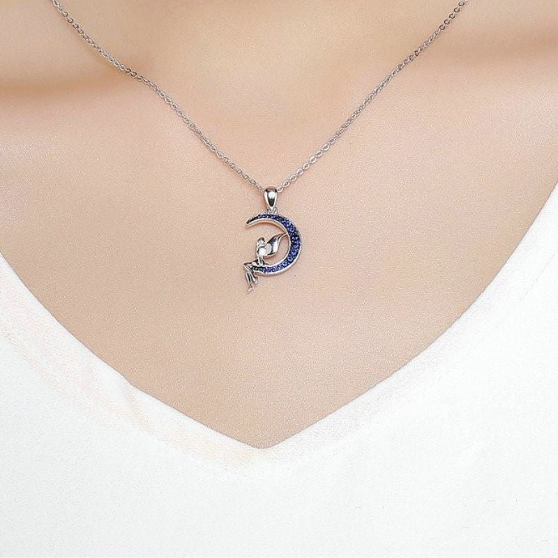 Celestina Fairy Moon Pendant Necklace – FIORENE