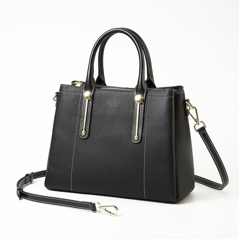 Noir Elegance Structured Tote Bag – FIORENE