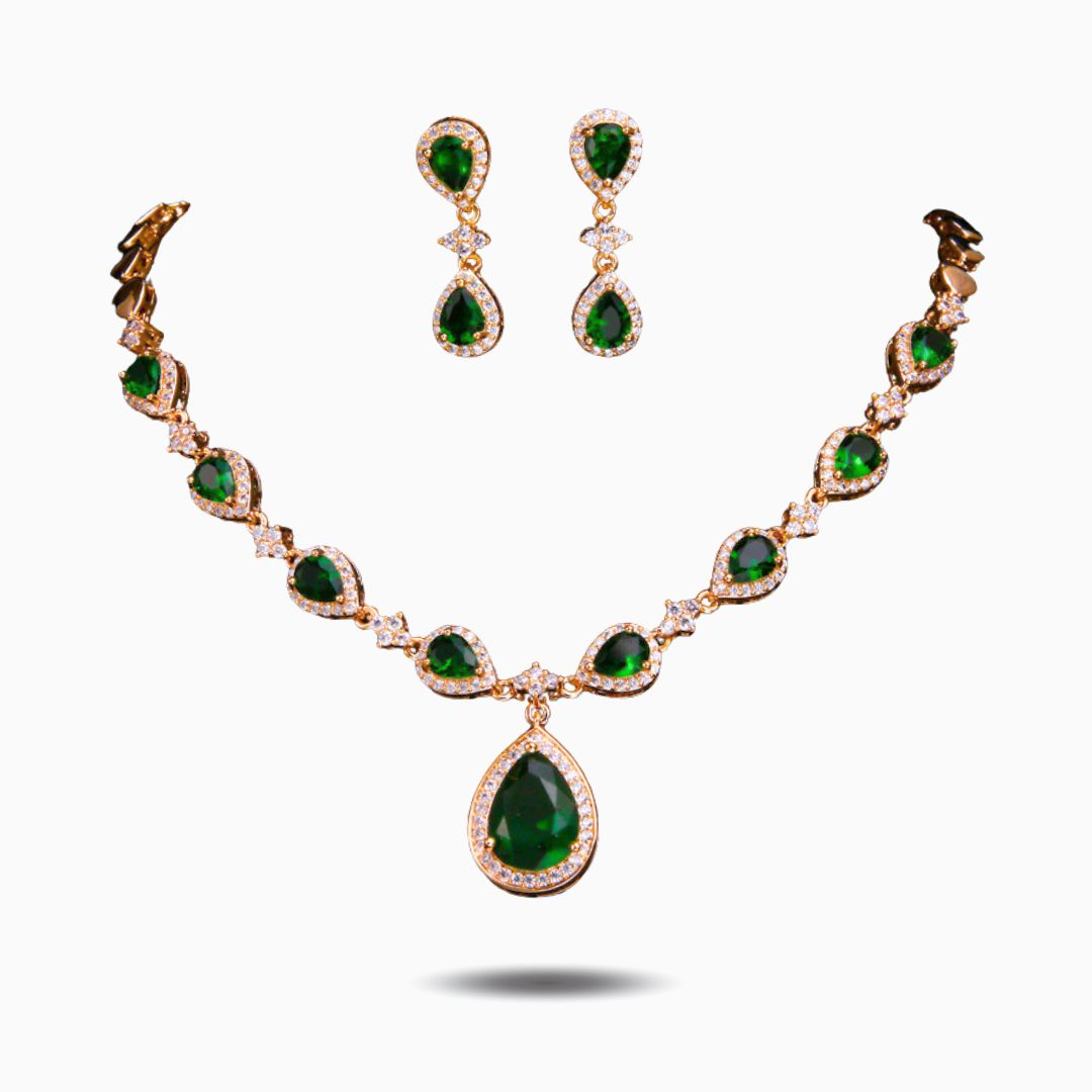 Emerald Enchantment Teardrop Set – FIORENE