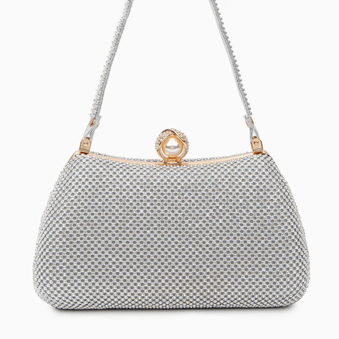 Silver Symphony Pearl Clutch – FIORENE