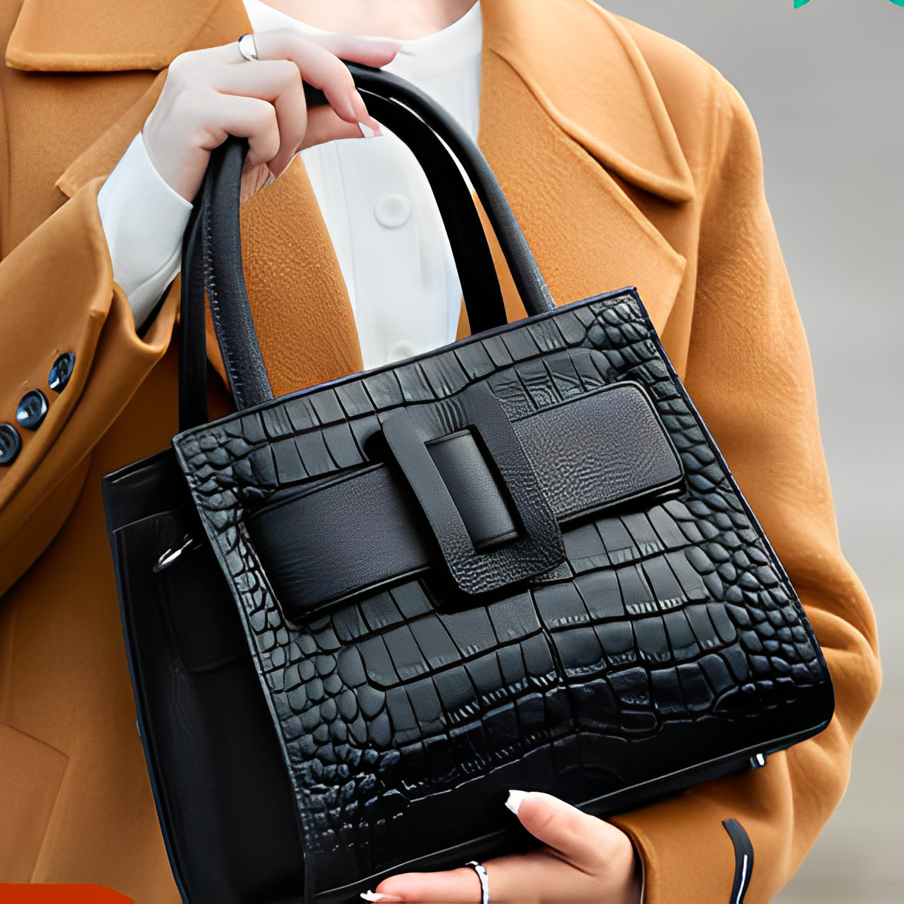 Arctic Croc Buckle Tote Bag – FIORENE