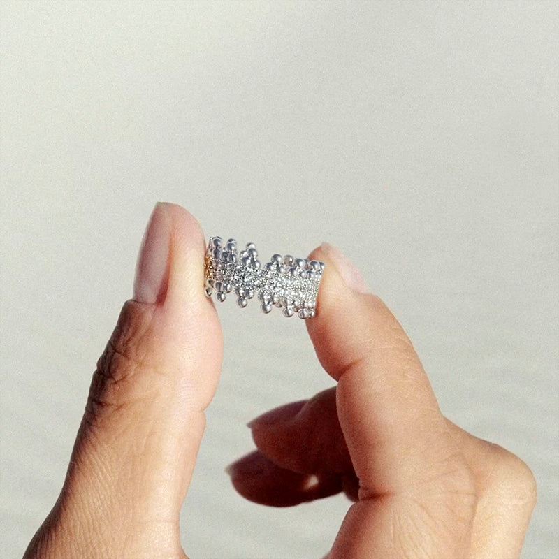 Regina Beaded Cuff & Ring Set – FIORENE