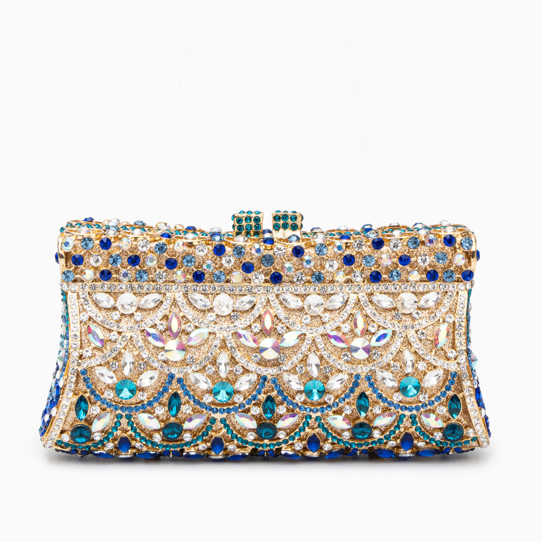Sapphire Gilded Radiance Clutch – FIORENE