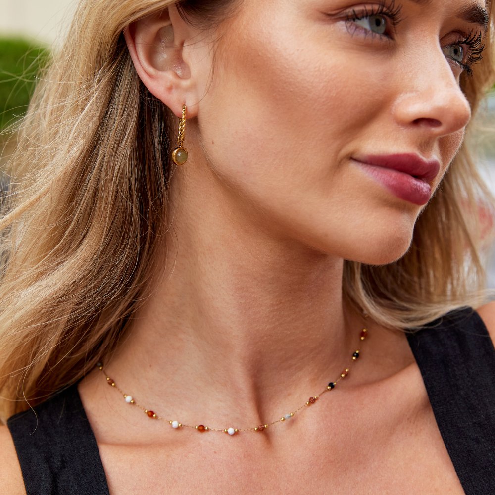 Polished Nautical Green Charm Earrings – FIORENE