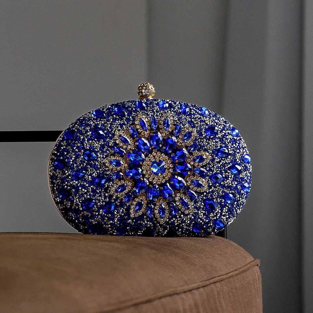 Celeste Midnight Oval Clutch – FIORENE