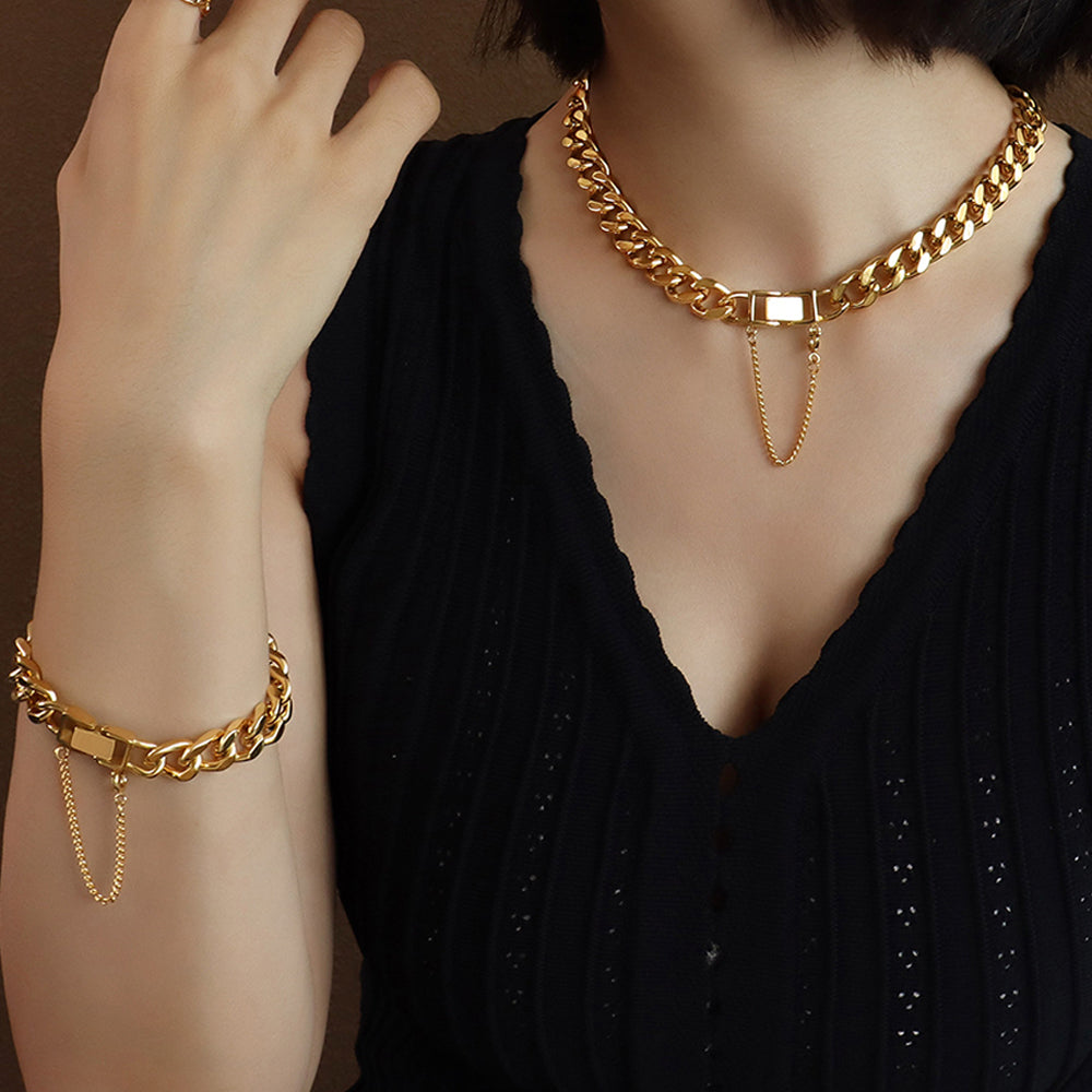 Dominique Bold Chain Set – FIORENE
