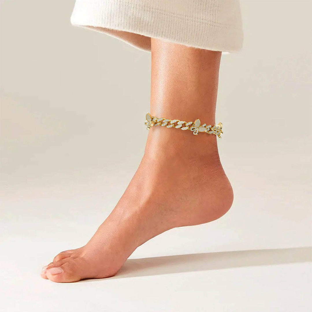 Elara Butterfly Anklet – FIORENE