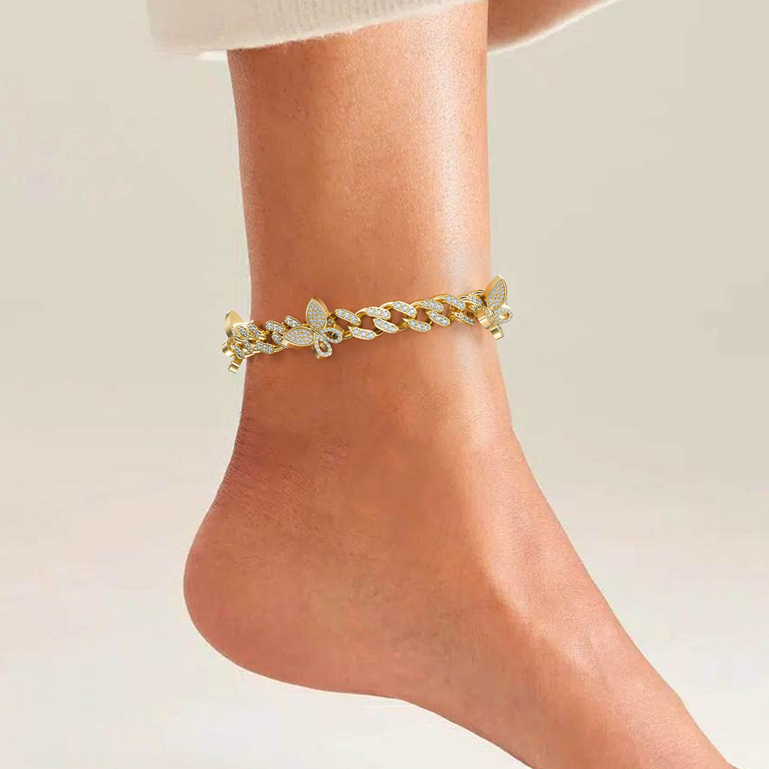 Elara Butterfly Anklet – FIORENE