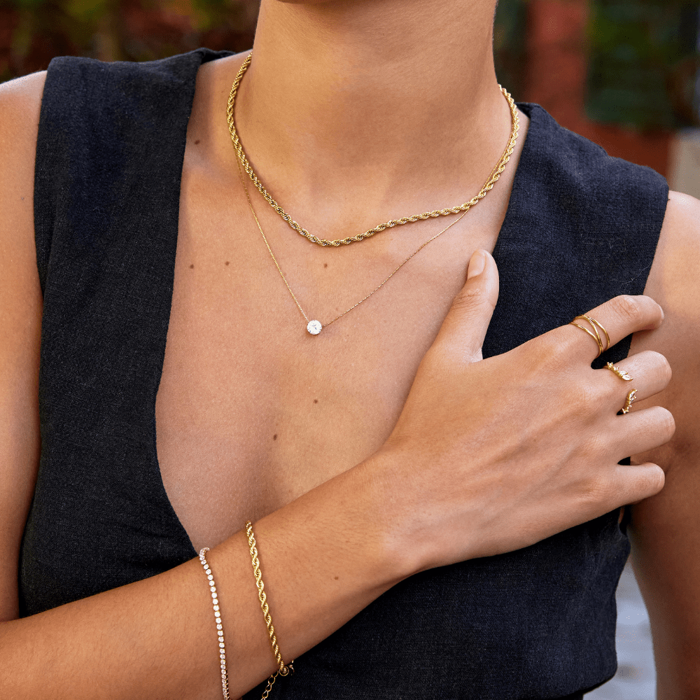 Minimalist Radiant Gem Necklace – FIORENE