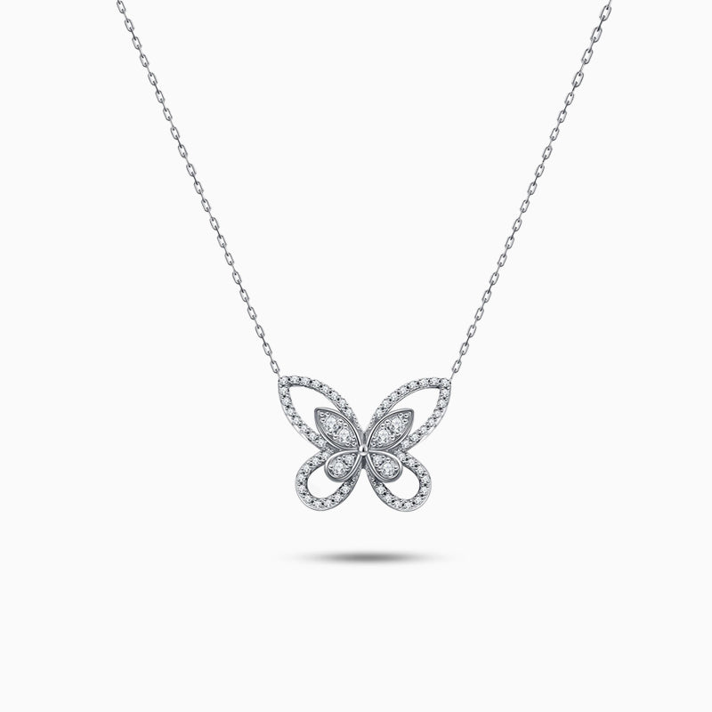 Alouette Silver Butterfly Necklace – FIORENE