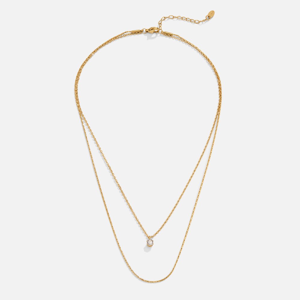 Solitaire Dual Necklace – FIORENE