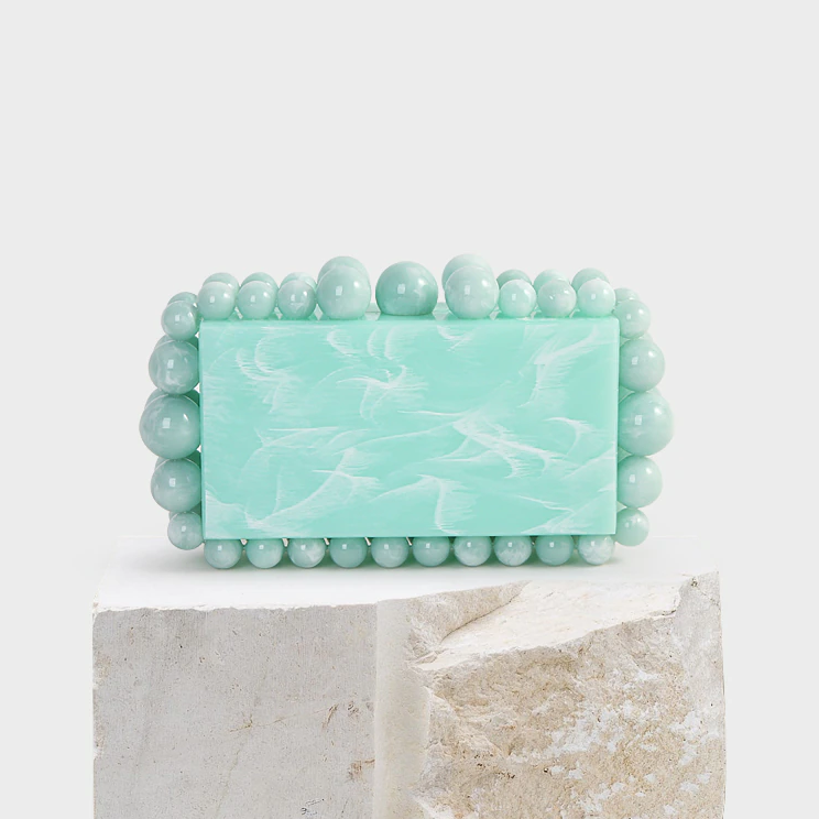 Pearlescent Bubble Box Clutch – FIORENE