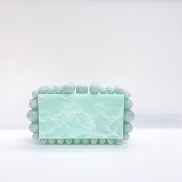 Pearlescent Bubble Box Clutch – FIORENE