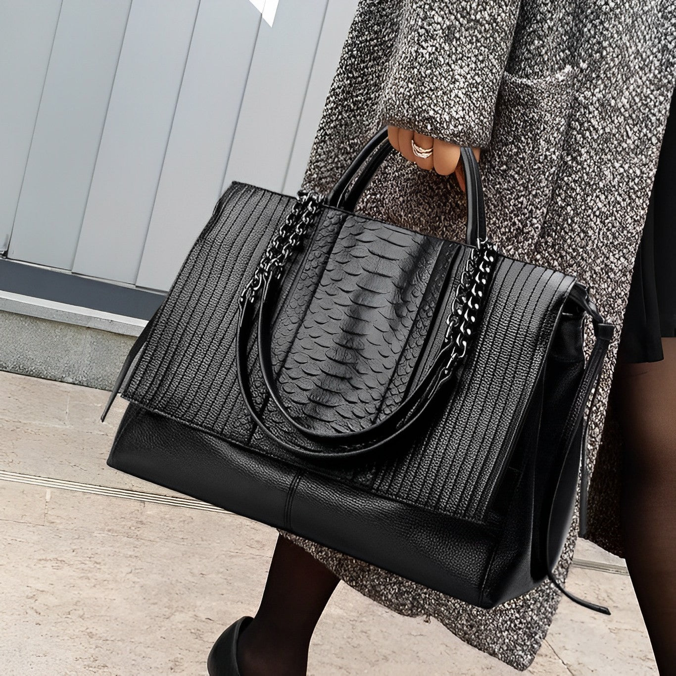 Milano Noir Weekender Tote Bag – FIORENE