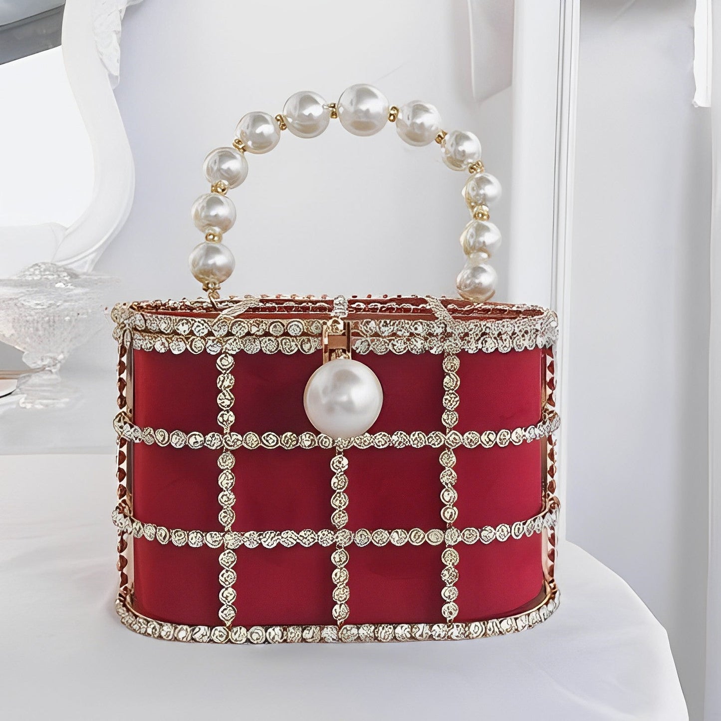 Vienna Pearl Cage Handbag – FIORENE