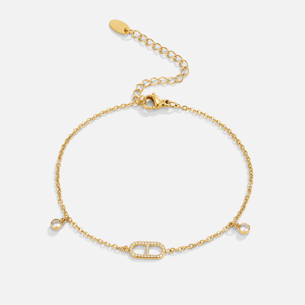 Link & Crystal Anklet – FIORENE