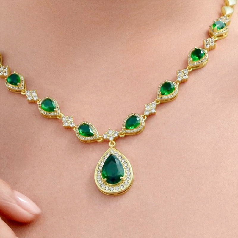 Emerald Enchantment Teardrop Set – FIORENE