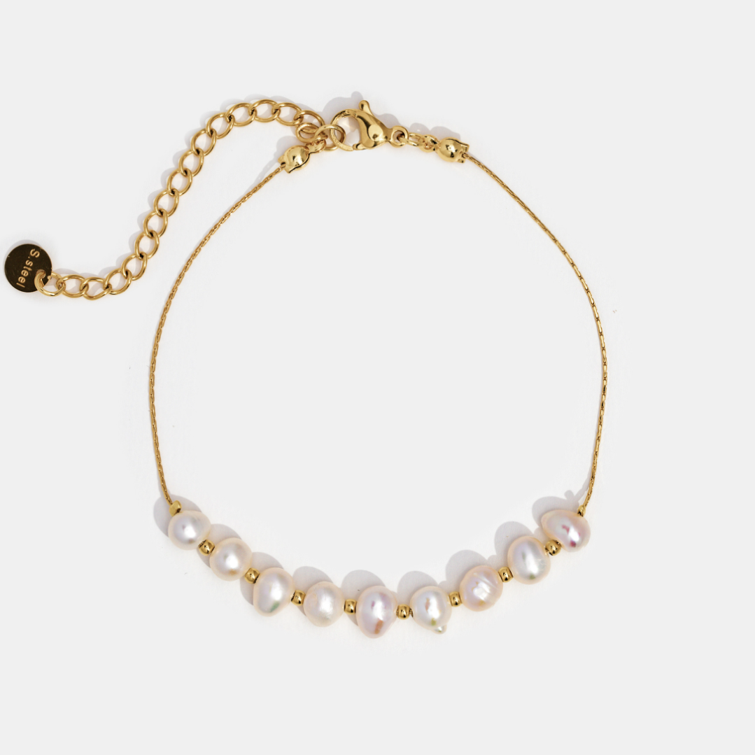 Petite Pearl Station Bracelet – FIORENE
