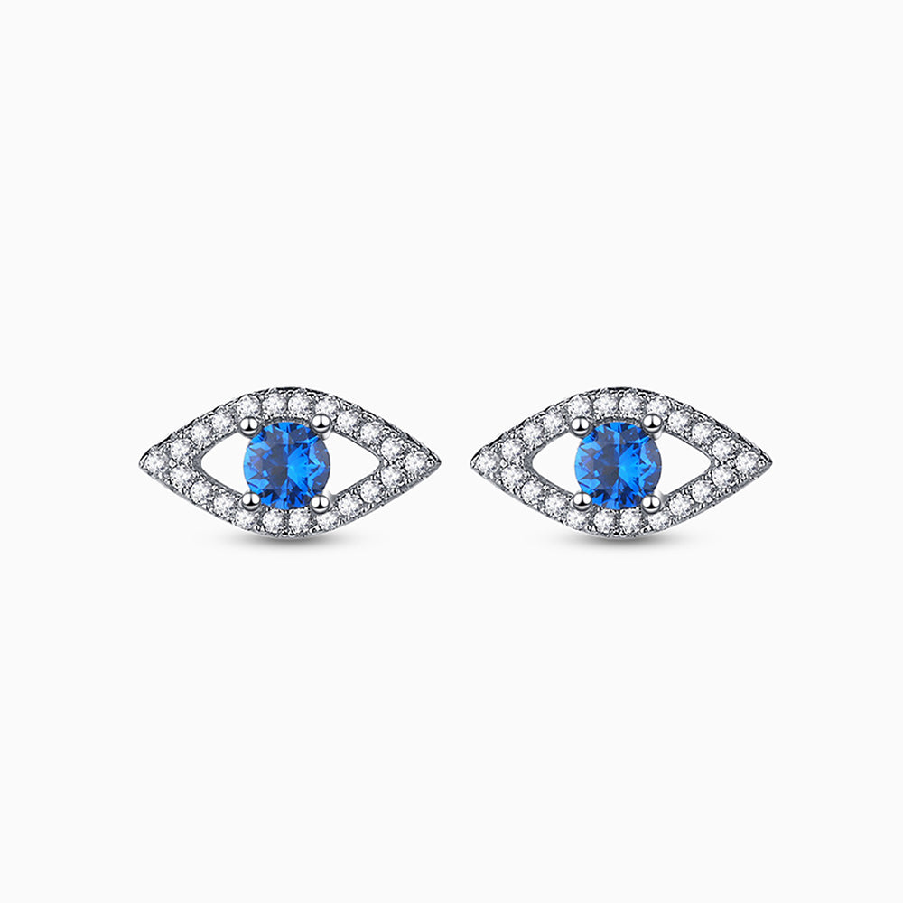 Celestia Evil Eye Stud Earrings - FIORENE