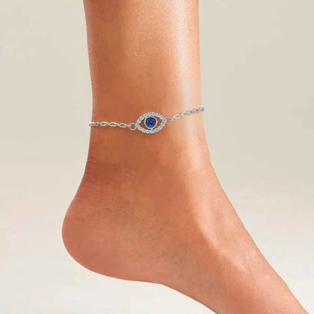 Mystic Sapphire Eye Anklet – FIORENE