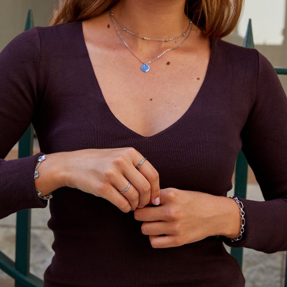 Silver Twin Weave Ring – FIORENE