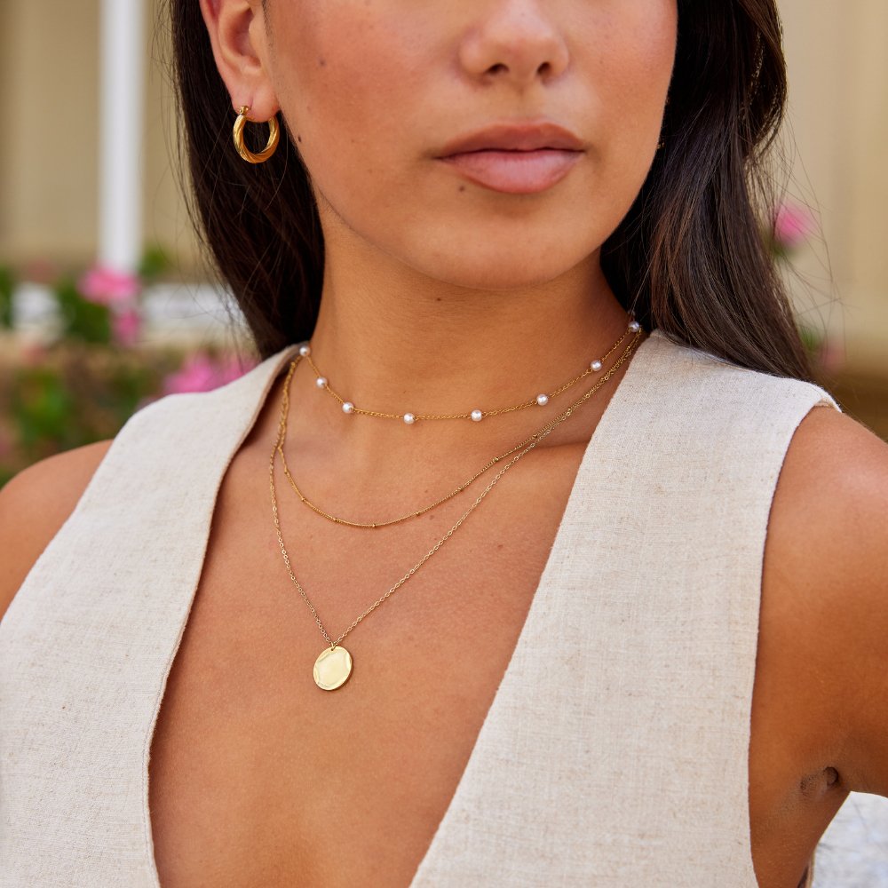 Golden Disc Essence Necklace – FIORENE