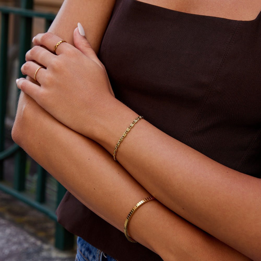 Ornate Floral Link Bracelet – FIORENE